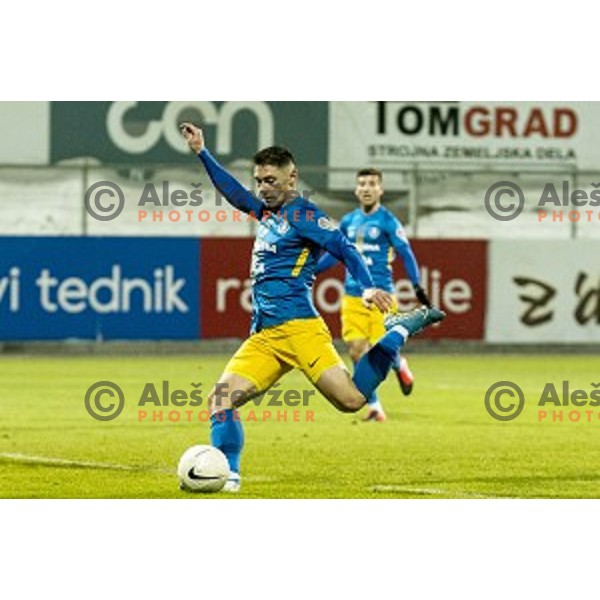Mico Kuzmanovic scores goal during Prva Liga Telekom Slovenije 2020-2021 football match between Celje and Koper in Celje, Slovenia on December 16, 2020