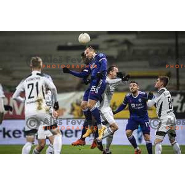 Spiro Pericic in action during Prva liga Telekom Slovenije football match between Maribor and Mura in Ljudski vrt, Maribor, Slovenia on December 17, 2020