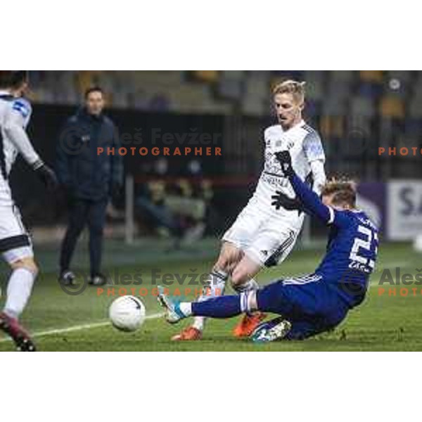 Zan Karnicnik in action during Prva liga Telekom Slovenije football match between Maribor and Mura in Ljudski vrt, Maribor, Slovenia on December 17, 2020