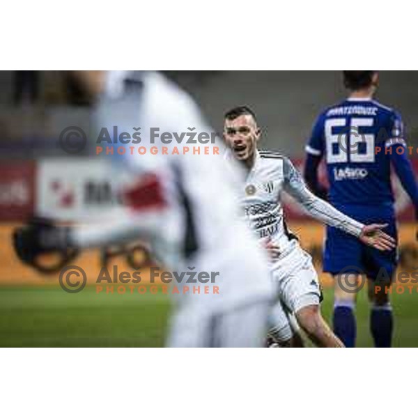 Andrija Filipovic in action during Prva liga Telekom Slovenije football match between Maribor and Mura in Ljudski vrt, Maribor, Slovenia on December 17, 2020