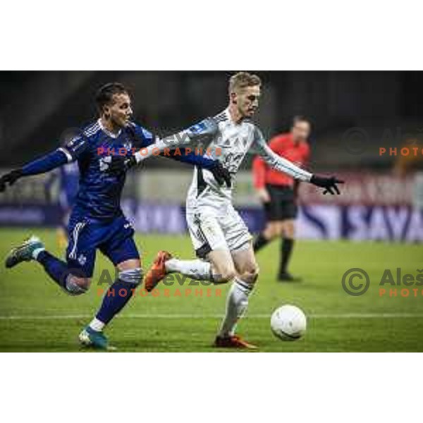 Zan Karnicnik n action during Prva liga Telekom Slovenije football match between Maribor and Mura in Ljudski vrt, Maribor, Slovenia on December 17, 2020