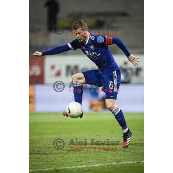 Aleks Pihler in action during Prva liga Telekom Slovenije football match between Maribor and Mura in Ljudski vrt, Maribor, Slovenia on December 17, 2020