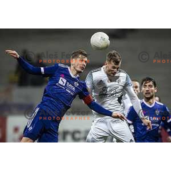 Aleks Pihler in action during Prva liga Telekom Slovenije football match between Maribor and Mura in Ljudski vrt, Maribor, Slovenia on December 17, 2020
