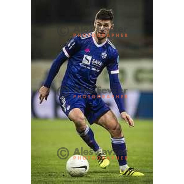 Rok Kronaveter in action during Prva liga Telekom Slovenije football match between Maribor and Mura in Ljudski vrt, Maribor, Slovenia on December 17, 2020