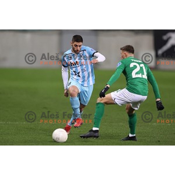  in action during Prva Liga Telekom Slovenije 2020-2021 football match between Olimpija and Gorica in SRC Stozice, Ljubljana, Slovenia on December 19, 2020