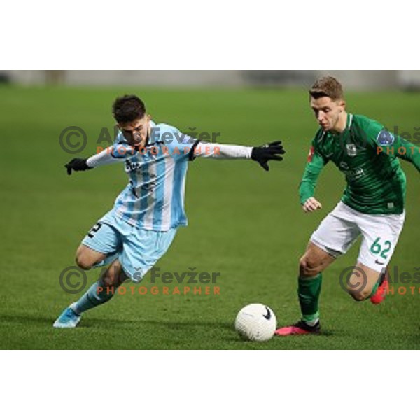  in action during Prva Liga Telekom Slovenije 2020-2021 football match between Olimpija and Gorica in SRC Stozice, Ljubljana, Slovenia on December 19, 2020