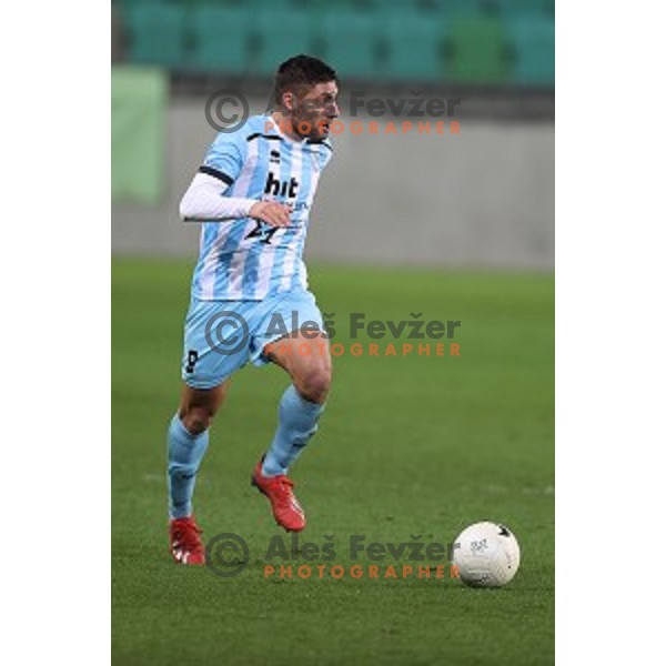  in action during Prva Liga Telekom Slovenije 2020-2021 football match between Olimpija and Gorica in SRC Stozice, Ljubljana, Slovenia on December 19, 2020