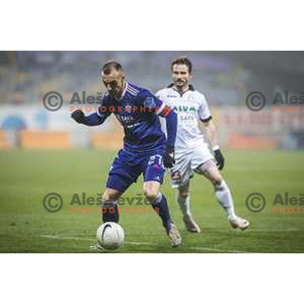 Jasmin Mesanovic in action during Prva liga Telekom Slovenije football match between Maribor and Aluminij in Ljudski vrt, Maribor, Slovenia on December 20, 2020