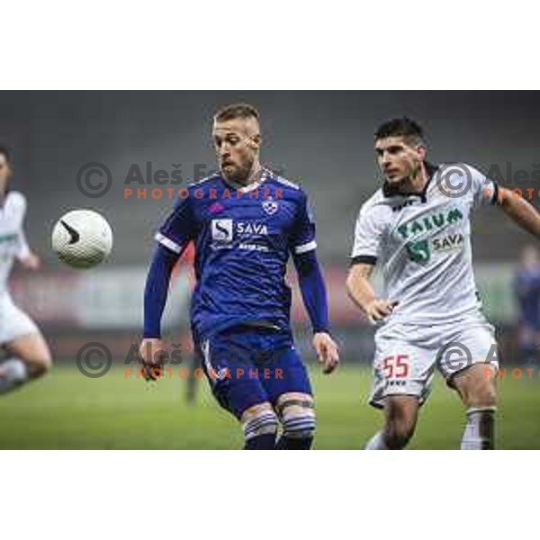 Andrej Kotnik in action during Prva liga Telekom Slovenije football match between Maribor and Aluminij in Ljudski vrt, Maribor, Slovenia on December 20, 2020