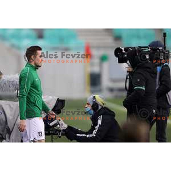 in action during Prva Liga Telekom Slovenije 2020-2021 football match between Olimpija and Gorica in SRC Stozice, Ljubljana, Slovenia on December 19, 2020