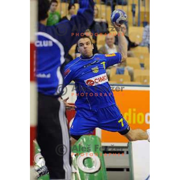 Matjaz Brumen at the Final of the slovenian handball cup for men 2008 Gold Club - Cimos Koper at Zlatorog hall, Celje 