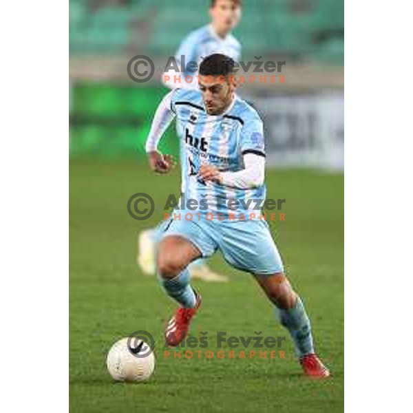 in action during Prva Liga Telekom Slovenije 2020-2021 football match between Olimpija and Gorica in SRC Stozice, Ljubljana, Slovenia on December 19, 2020