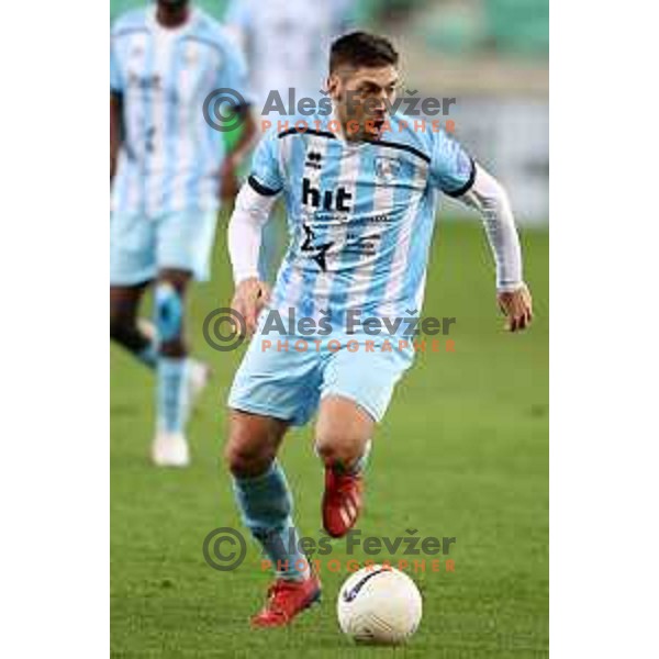 in action during Prva Liga Telekom Slovenije 2020-2021 football match between Olimpija and Gorica in SRC Stozice, Ljubljana, Slovenia on December 19, 2020