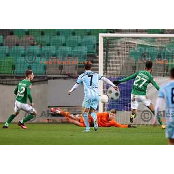 in action during Prva Liga Telekom Slovenije 2020-2021 football match between Olimpija and Gorica in SRC Stozice, Ljubljana, Slovenia on December 19, 2020
