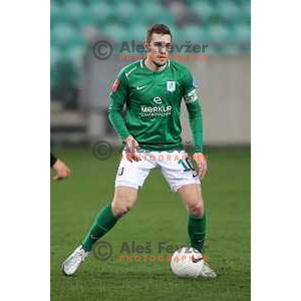 in action during Prva Liga Telekom Slovenije 2020-2021 football match between Olimpija and Gorica in SRC Stozice, Ljubljana, Slovenia on December 19, 2020