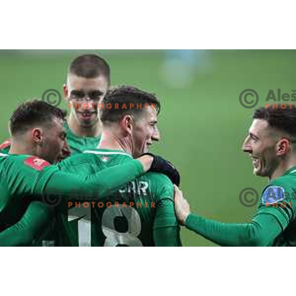 in action during Prva Liga Telekom Slovenije 2020-2021 football match between Olimpija and Gorica in SRC Stozice, Ljubljana, Slovenia on December 19, 2020