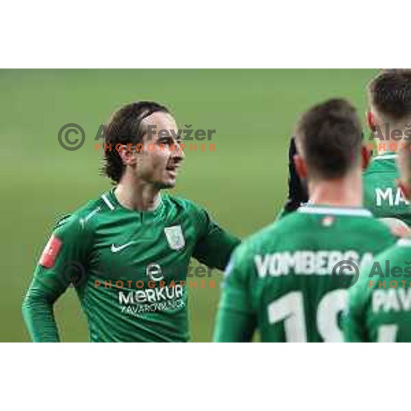 in action during Prva Liga Telekom Slovenije 2020-2021 football match between Olimpija and Gorica in SRC Stozice, Ljubljana, Slovenia on December 19, 2020