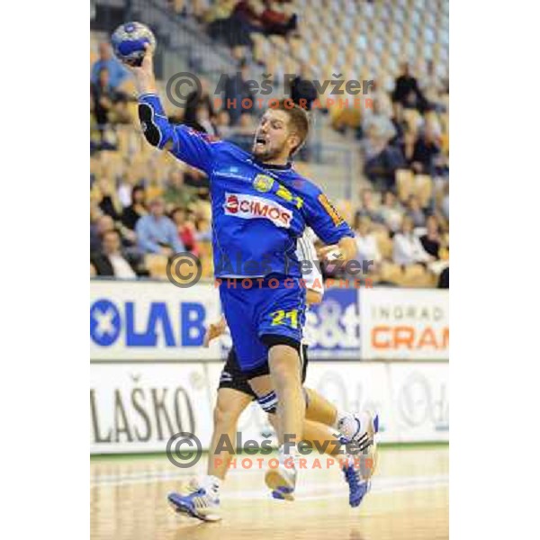 Uros Rapotec at the Final of the slovenian handball cup for men 2008 Gold Club - Cimos Koper at Zlatorog hall, Celje 