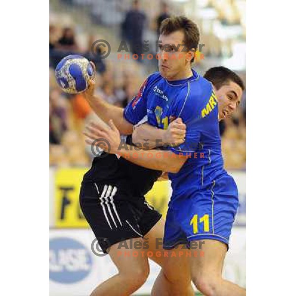 Drasko Mrvaljevic at the Final of the slovenian handball cup for men 2008 Gold Club - Cimos Koper at Zlatorog hall, Celje 