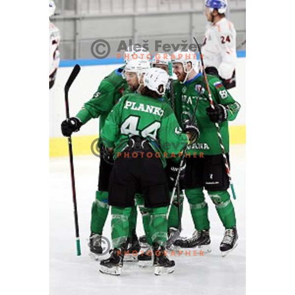 Miha Stebih of SZ Olimpija in action during Alps League ice-hockey match between SZ Olimpija and Rittner Buam in Ljubljana, Slovenia on December 22, 2020
