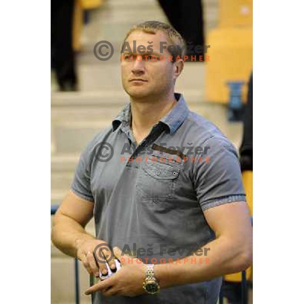 Edouard Koksharov at the Final of the slovenian handball cup for men 2008 Gold Club - Cimos Koper at Zlatorog hall, Celje 