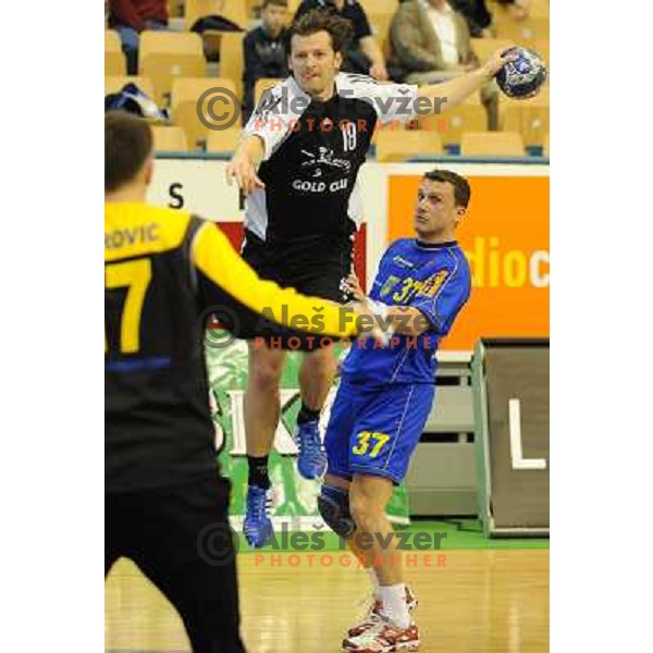 Franjo Lelic and Zoran Jovicic at the Final of the slovenian handball cup for men 2008 Gold Club - Cimos Koper at Zlatorog hall, Celje 