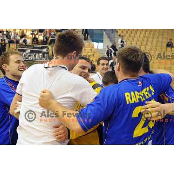 Enid Tahirovic, Nejc Poklar at the Final of the slovenian handball cup for men 2008 Gold Club - Cimos Koper at Zlatorog hall, Celje 