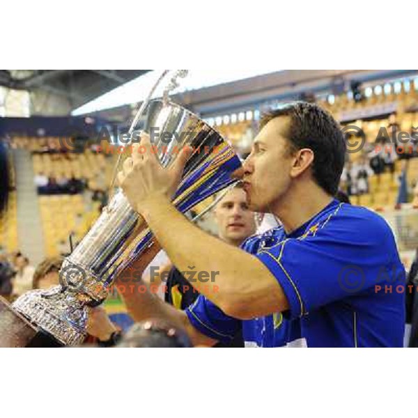 Drasko Mrvaljevic at the Final of the slovenian handball cup for men 2008 Gold Club - Cimos Koper at Zlatorog hall, Celje 