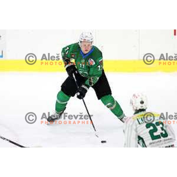 Juuso Pulli of SZ Olimpija in action during Alps League ice-hockey match between SZ Olimpija and Bregenzerwald in Ljubljana, Slovenia on January 9, 2021