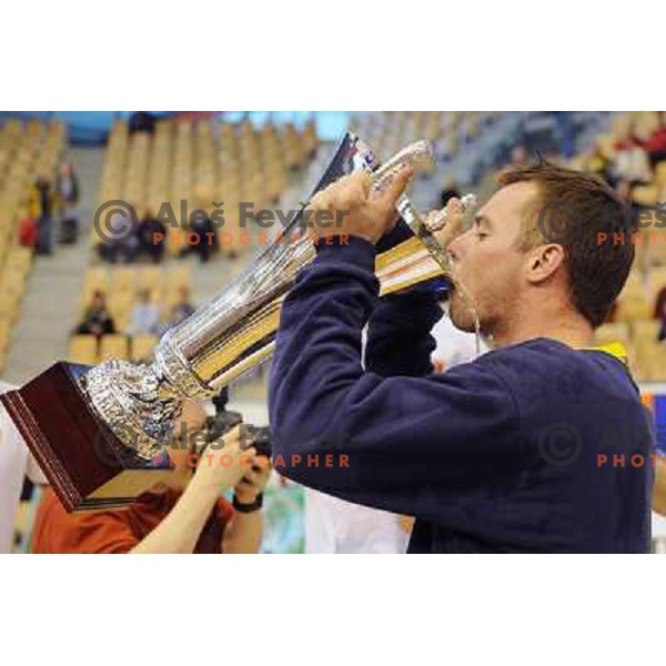 Jure Vran at the Final of the slovenian handball cup for men 2008 Gold Club - Cimos Koper at Zlatorog hall, Celje 