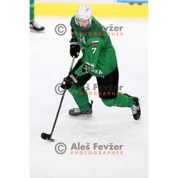 of SZ Olimpija in action during Alps League ice-hockey match between SZ Olimpija and Bregenzerwald in Ljubljana, Slovenia on January 9, 2021