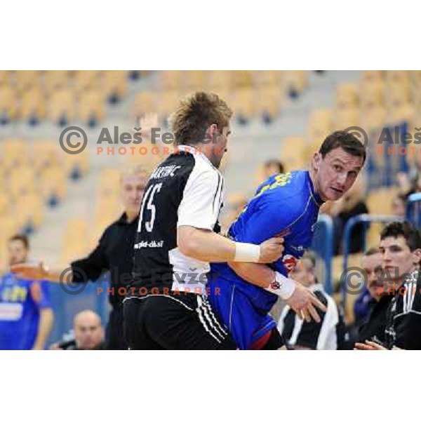 Zoran Jovicic and Gasper Martinc at the Final of the slovenian handball cup for men 2008 Gold Club - Cimos Koper at Zlatorog hall, Celje 
