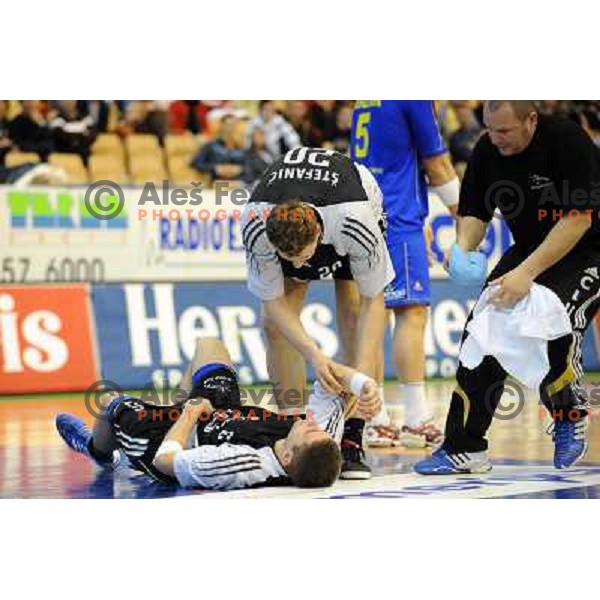 David Korazija and Aljosa Stefanic at the Final of the slovenian handball cup for men 2008 Gold Club - Cimos Koper at Zlatorog hall, Celje 