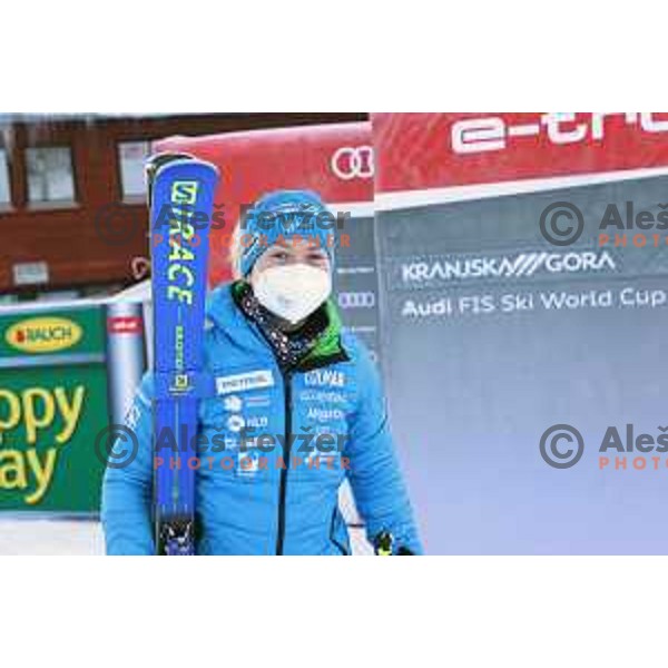 Meta Hrovat during AUDI FIS Alpine Ski World Cup, 57.Golden Fox -Zlata Lisica practice on Podkoren course in Kranjska gora, Slovenia on January 15, 2021