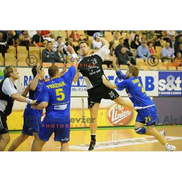 Aljosa Stefanic at the Final of the slovenian handball cup for men 2008 Gold Club - Cimos Koper at Zlatorog hall, Celje 