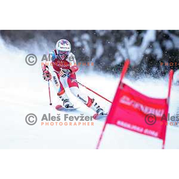 Michelle Gisin (SUI) skiing during first run of AUDI FIS World Cup Giant Slalom, 57.Golden Fox-Zlata Lisica, Kranjska gora, Slovenia on January 16, 2021