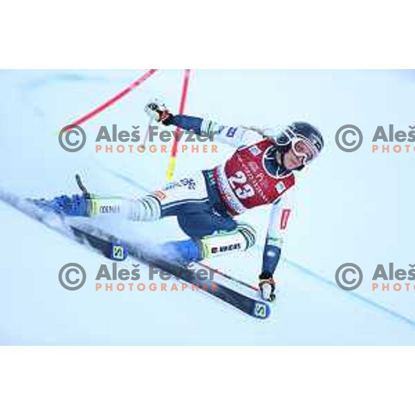 Ana Bucik skiing during first run of AUDI FIS World Cup Giant Slalom, 57.Golden Fox-Zlata Lisica, Kranjska gora, Slovenia on January 16, 2021