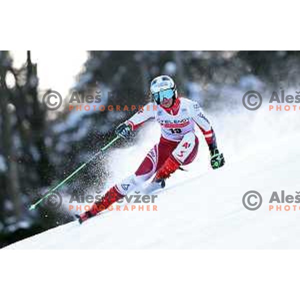 Ricarda Haaser (AUT) skiing in the first run of AUDI FIS World Cup Giant Slalom for 57.Golden Fox-Zlata Lisica, Kranjska gora, Slovenia on January 17, 2021