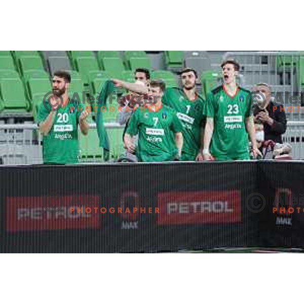 Of Cedevita Olimpija in action during 7days EuroCup basketball match between Cedevita Olimpija (SLO) and Buducnost VOLI (MNE) in SRC Stozice, Ljubljana on January 19, 2021