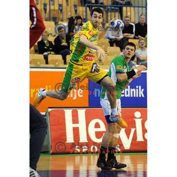 Dragan Gajic at the 3rd place Matoc of the slovenian handball cup for men 2008 Celje Pivovarna Lasko - Trimo Trebnje at Zlatorog hall, Celje 