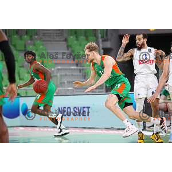 Jaka Blazic of Cedevita Olimpija in action during 7days EuroCup basketball match between Cedevita Olimpija (SLO) and Buducnost VOLI (MNE) in SRC Stozice, Ljubljana on January 19, 2021