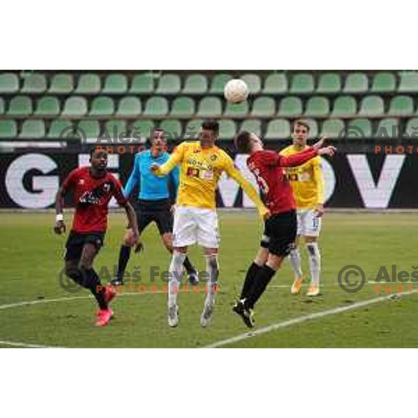 in action during Prva Liga Telekom Slovenije 2020-2021 football match between Bravo and Tabor Sezana in Ljubljana on February 6, 2021