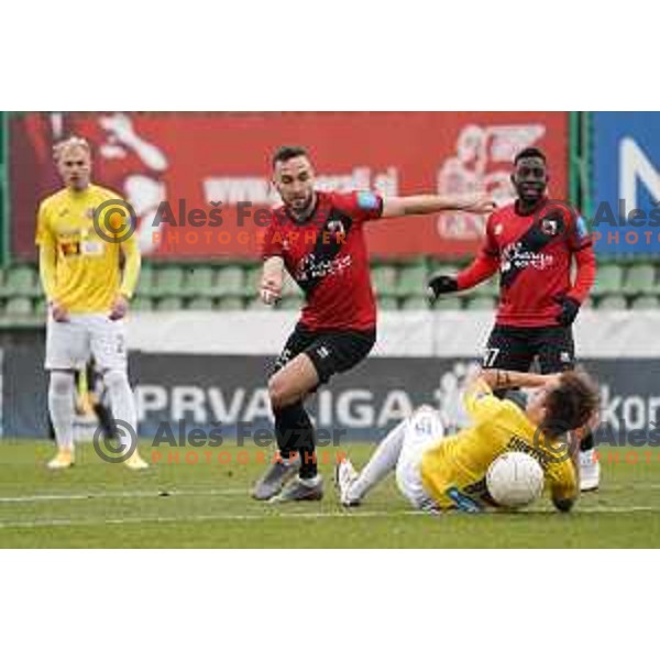 Dino Stancic in action during Prva Liga Telekom Slovenije 2020-2021 football match between Bravo and Tabor Sezana in Ljubljana on February 6, 2021