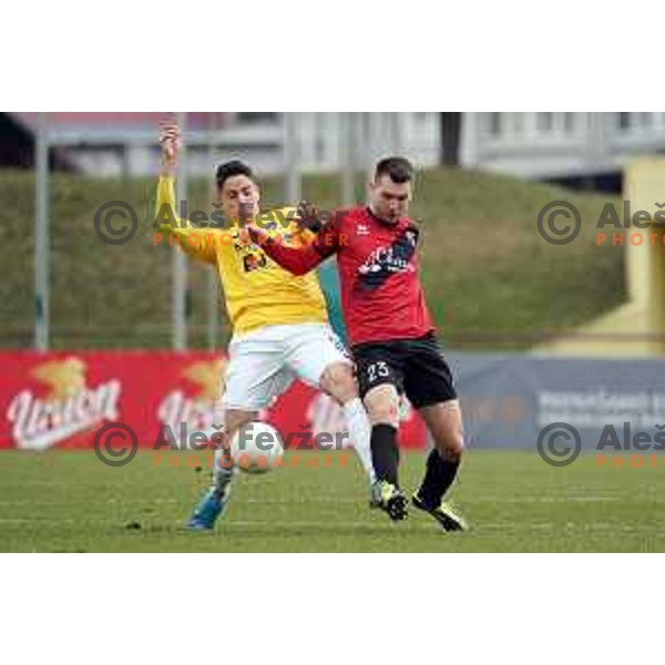 Milan Tucic in action during Prva Liga Telekom Slovenije 2020-2021 football match between Bravo and Tabor Sezana in Ljubljana on February 6, 2021