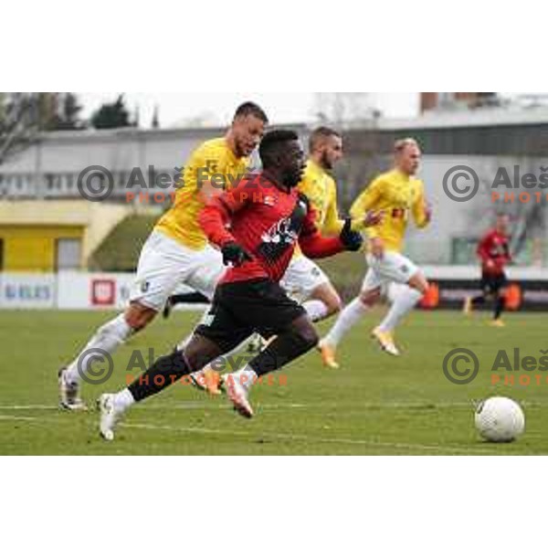 Aldair Balde in action during Prva Liga Telekom Slovenije 2020-2021 football match between Bravo and Tabor Sezana in Ljubljana on February 6, 2021