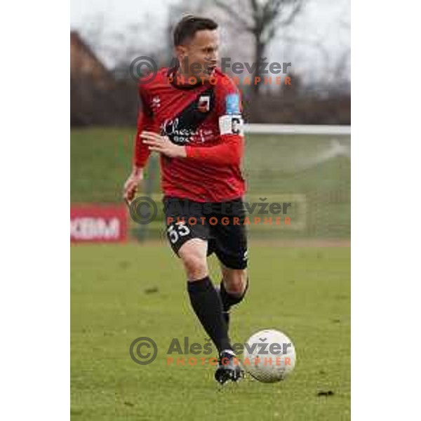 Erik Salkic in action during Prva Liga Telekom Slovenije 2020-2021 football match between Bravo and Tabor Sezana in Ljubljana on February 6, 2021