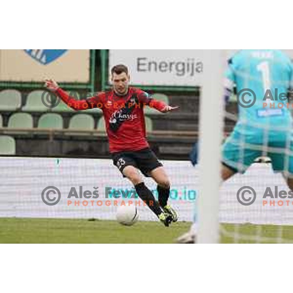 Marko Krivicic in action during Prva Liga Telekom Slovenije 2020-2021 football match between Bravo and Tabor Sezana in Ljubljana on February 6, 2021