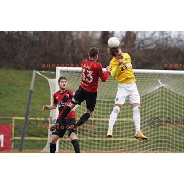 Mustafa Nukic in action during Prva Liga Telekom Slovenije 2020-2021 football match between Bravo and Tabor Sezana in Ljubljana on February 6, 2021