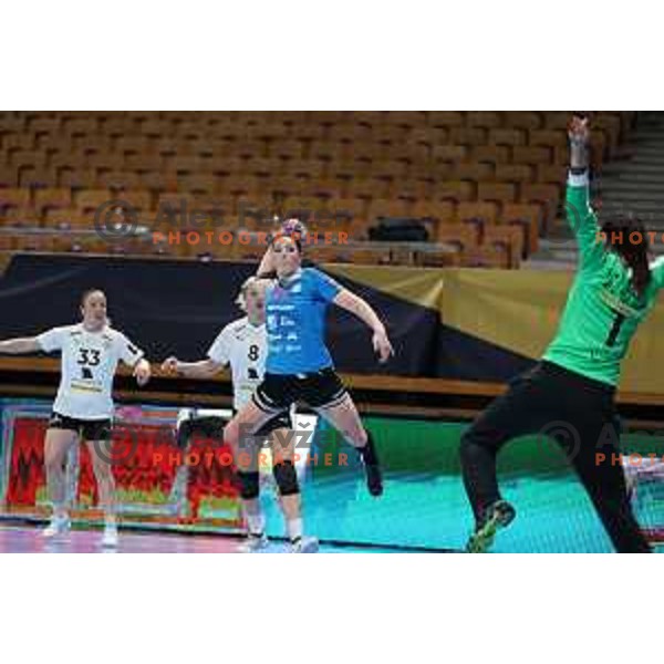 Maja Svetik in action during EHF Champions League Women 2020-2021 handball match between Krim Mercator (SLO) and Rostov Don (RUS) in Ljubljana, Slovenia on February 6, 2021
