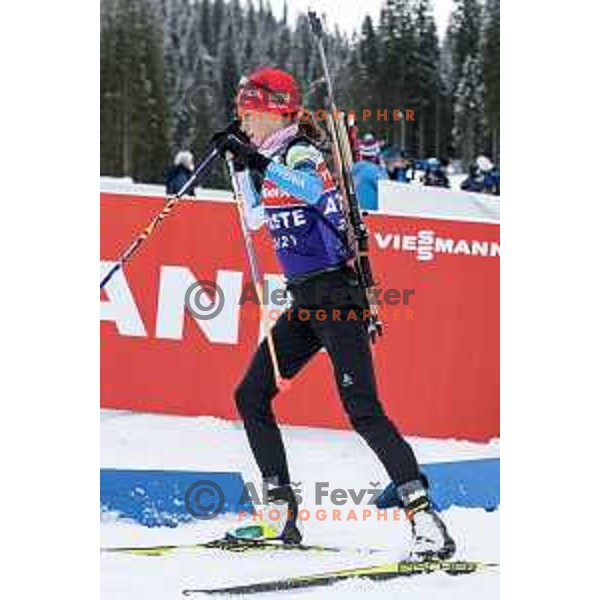 of Slovenia during practice session before IBU World Biathlon Championships at Pokljuka, Slovenia on February 9, 2021